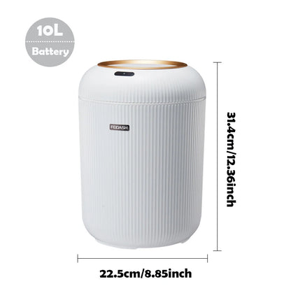 Smart Sensor Trash Can with Wooden Base